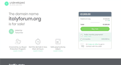 Desktop Screenshot of italyforum.org